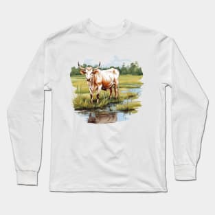 Farm Cow Art Long Sleeve T-Shirt